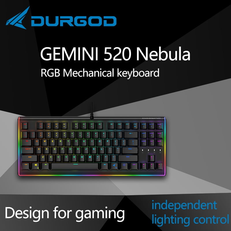 Durgod Gemini 520 Nebula 87 keys RGB Mechanical Lighting Keyboard - IPOPULARSHOP