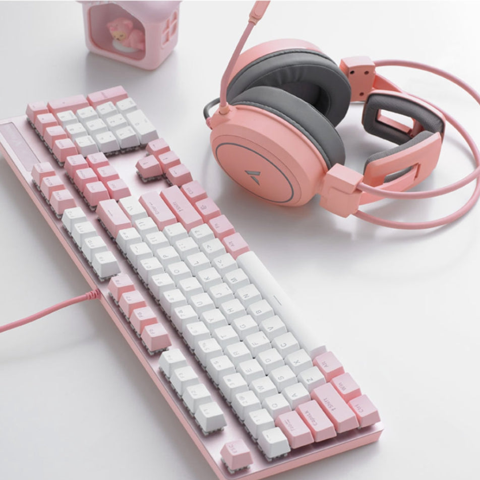 Rapoo V500PRO Pink Multiple Mode Backlit Gaming Mechanical Keyboard - IPOPULARSHOP