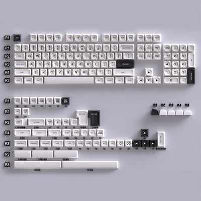 KBDfans Black & White ABS PGA Keycaps - IPOPULARSHOP