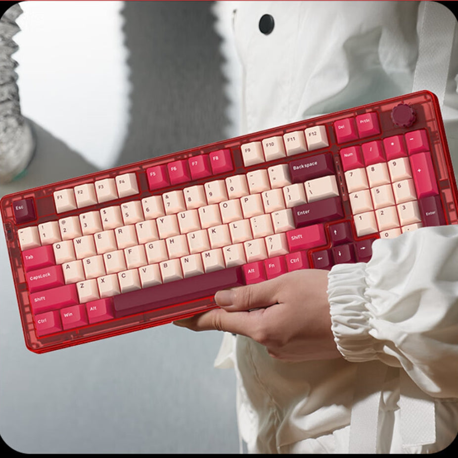 JAMESDONKEY RS6 Transparent Hot-swap Mechanical Keyboard - IPOPULARSHOP