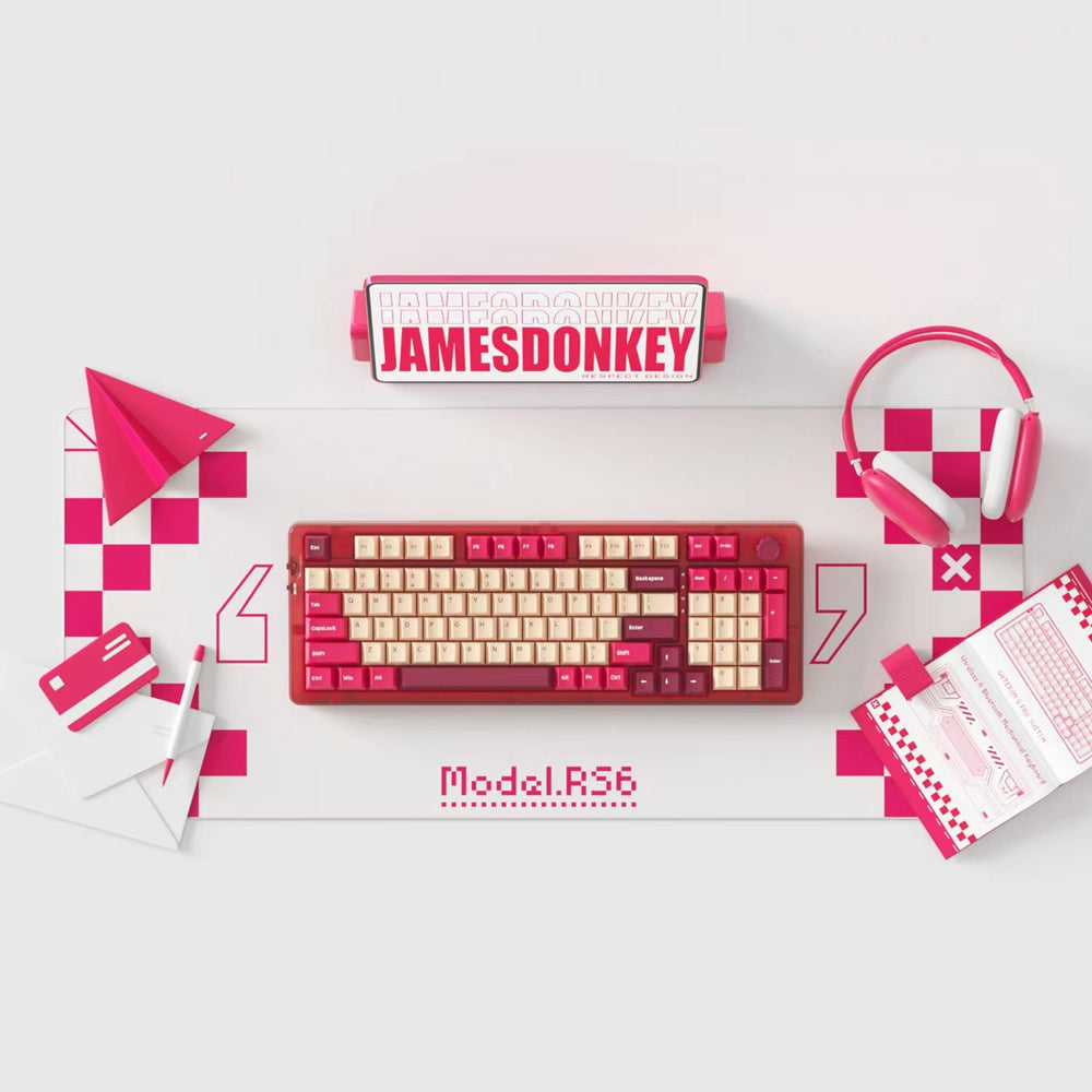 JAMESDONKEY RS6 Transparent Hot-swap Mechanical Keyboard - IPOPULARSHOP