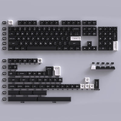 KBDfans Black & White ABS PGA Keycaps - IPOPULARSHOP