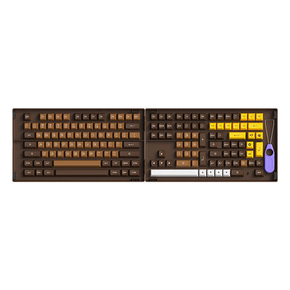 Akko World Tour London/Chocolate/Black & Gold/One Piece Calligraphy Keycap Set - IPOPULARSHOP