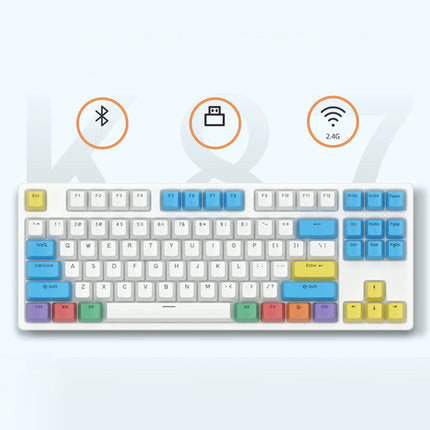 Kzzi K87 RGB Three Mode TTC Mechanical Keyboard - IPOPULARSHOP