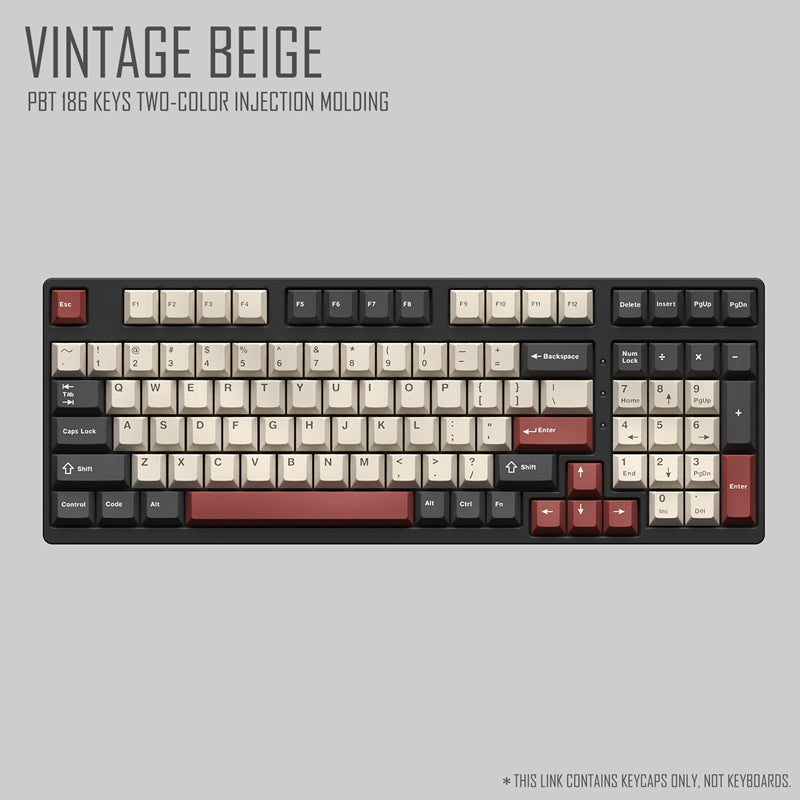 WINMIX Vintage Beige Cherry Profile Keycaps