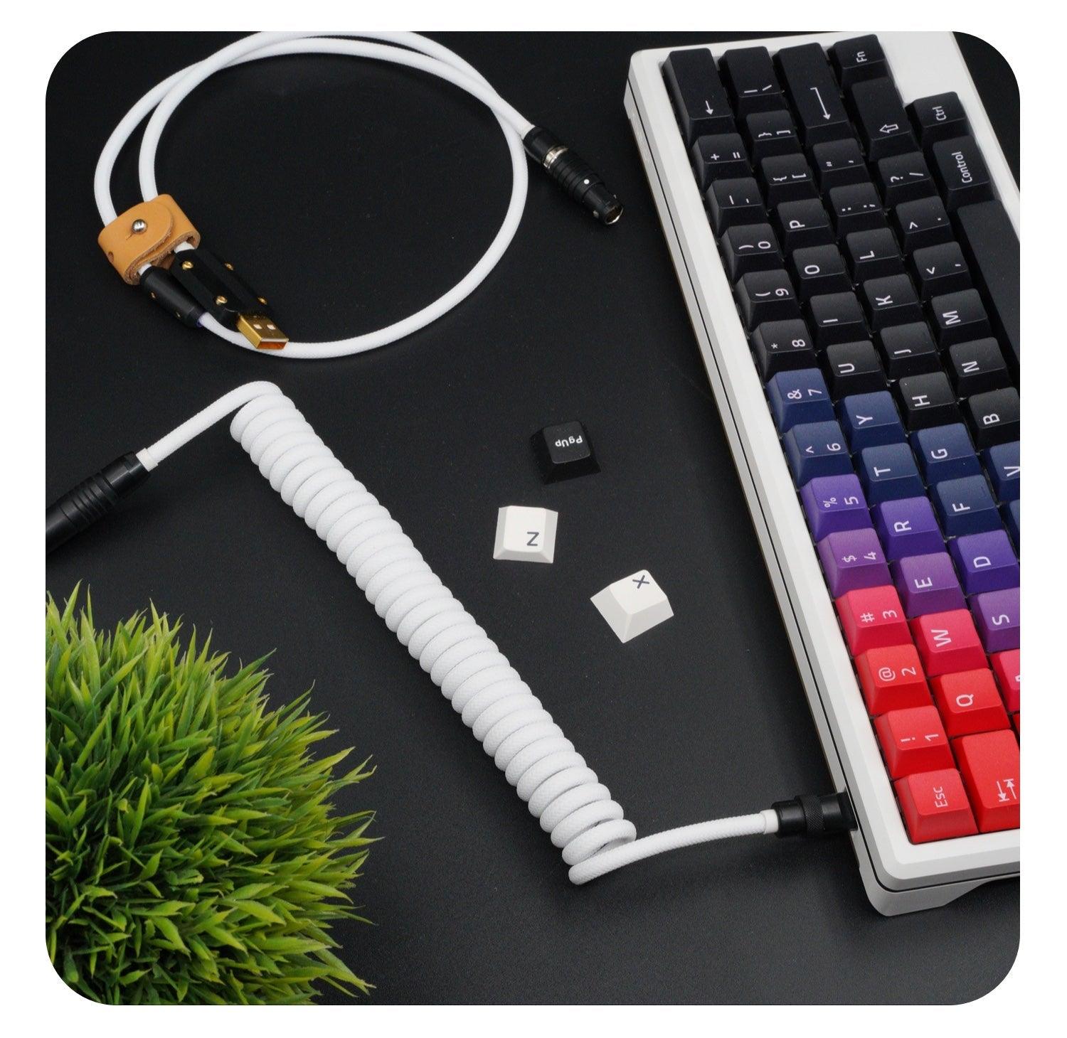 GeekCable White Handmade Customized Keyboard Cable - IPOPULARSHOP
