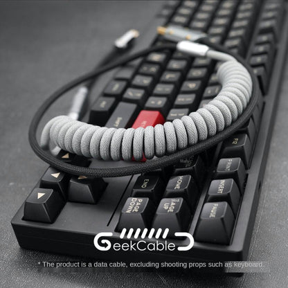 GeekCable Grey Handmade Customized Mechanical Keyboard Data Cable - IPOPULARSHOP