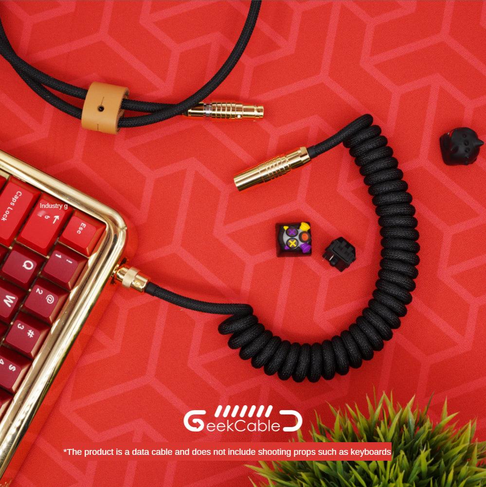 Geekcable Gold Black Handmade Customized Mechanical Keyboard Cable - IPOPULARSHOP