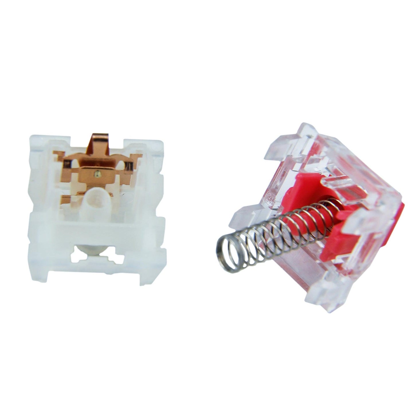 TTC 3 Pin 45g Linear Silent Red (Factory Pre-lubed) RGB SMD Switches Gold Plated Spring - IPOPULARSHOP