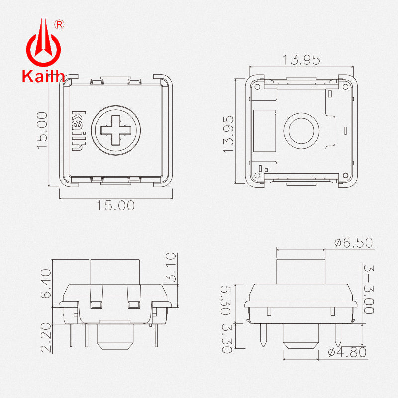 Kailh 1353 Chocolate V2 Low Profile Switch - IPOPULARSHOP