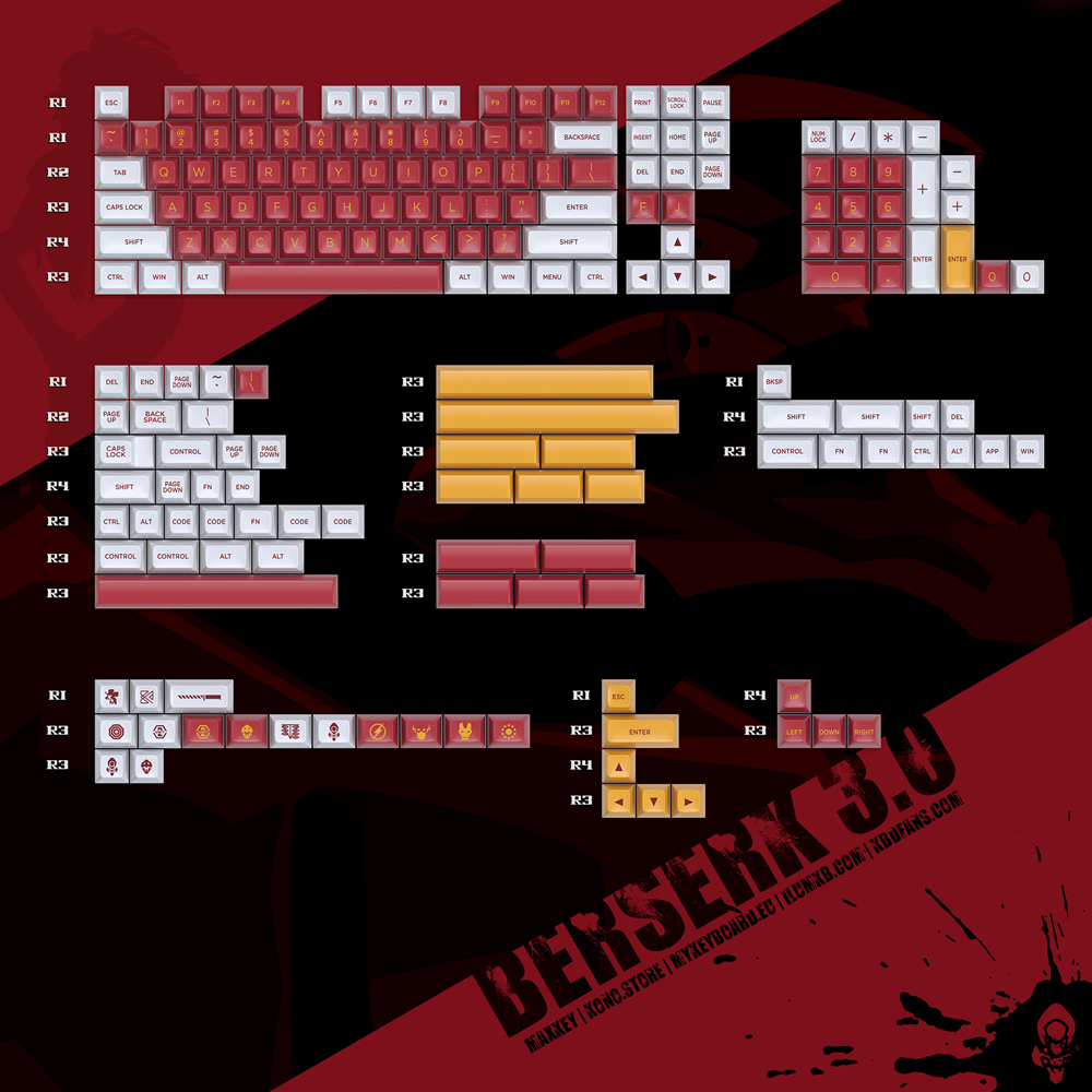 Maxkey Berserk R3 189key SA Keycap - IPOPULARSHOP