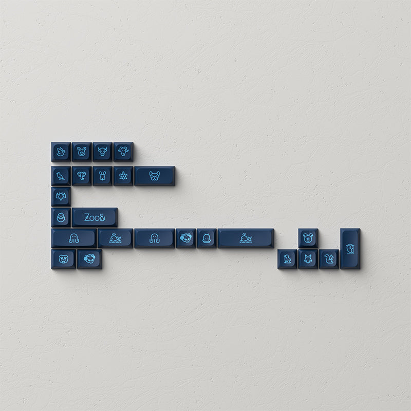 Akko Panda/Olivia/Neon/North Carolina Blue MDA PBT Keycaps - IPOPULARSHOP