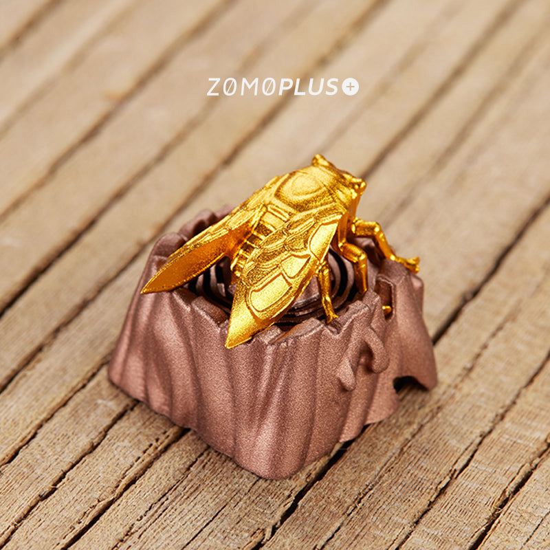ZOMOPLUS Fantastic Beasts Series - Golden Cicada Translucent Aluminum Artisan Keycap - IPOPULARSHOP