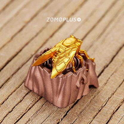 ZOMOPLUS Fantastic Beasts Series - Golden Cicada Translucent Aluminum Artisan Keycap - IPOPULARSHOP