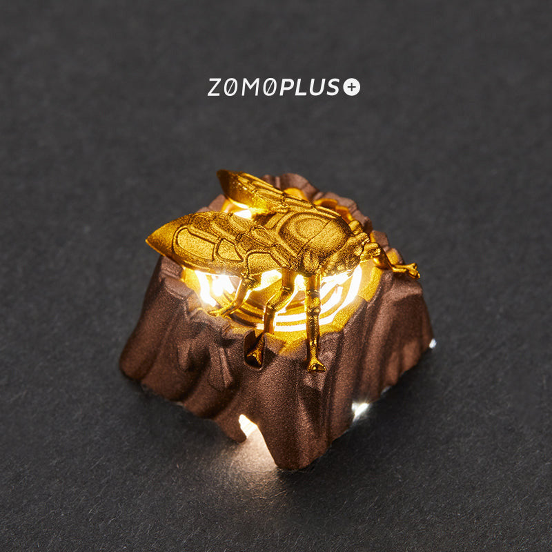ZOMOPLUS Fantastic Beasts Series - Golden Cicada Translucent Aluminum Artisan Keycap - IPOPULARSHOP