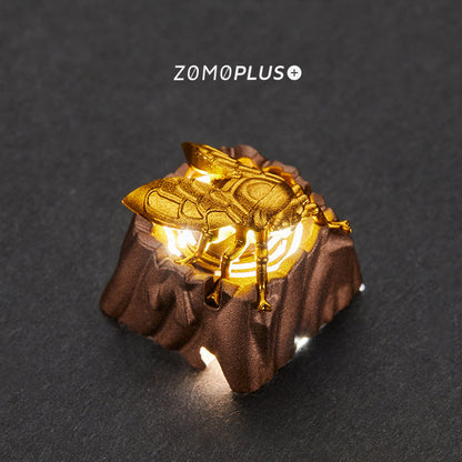 ZOMOPLUS Fantastic Beasts Series - Golden Cicada Translucent Aluminum Artisan Keycap - IPOPULARSHOP