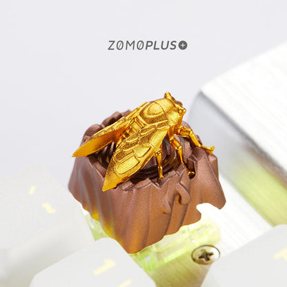 ZOMOPLUS Fantastic Beasts Series - Golden Cicada Translucent Aluminum Artisan Keycap - IPOPULARSHOP