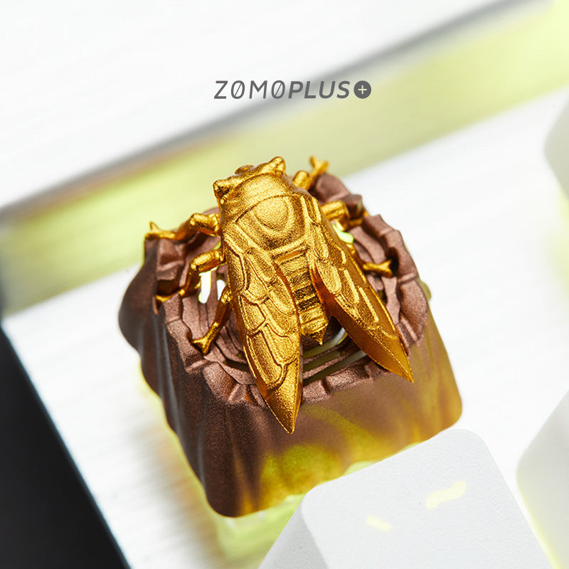 ZOMOPLUS Fantastic Beasts Series - Golden Cicada Translucent Aluminum Artisan Keycap - IPOPULARSHOP
