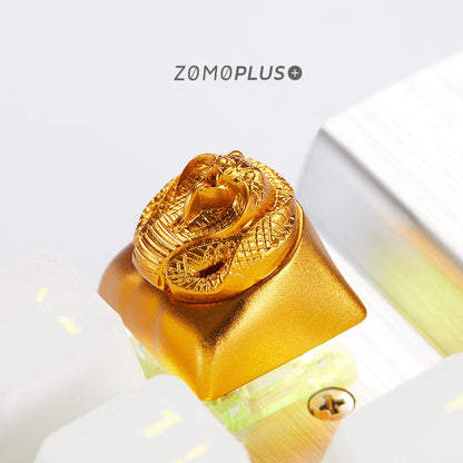 ZOMOPLUS Fantastic Beasts Series - Golden Cobra 3D Aluminum Artisan Keycap - IPOPULARSHOP