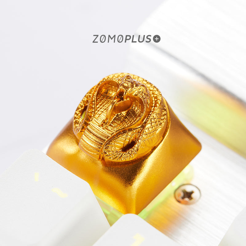 ZOMOPLUS Fantastic Beasts Series - Golden Cobra 3D Aluminum Artisan Keycap - IPOPULARSHOP
