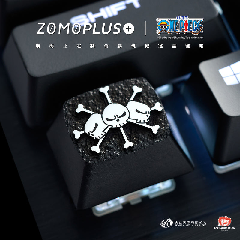 ZOMO PLUS X ONE PIECE Four Emperors Black Beard Marshall D. TEACH Aluminum Keycap - IPOPULARSHOP