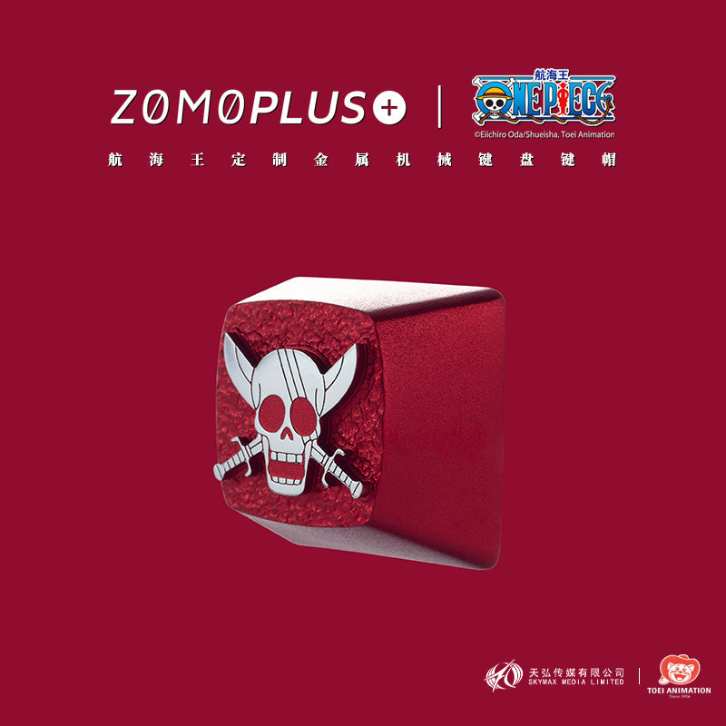 ZOMO PLUS X ONE PIECE Four Emperors Red Haired Shanks Aluminum Artisan Keycap - IPOPULARSHOP