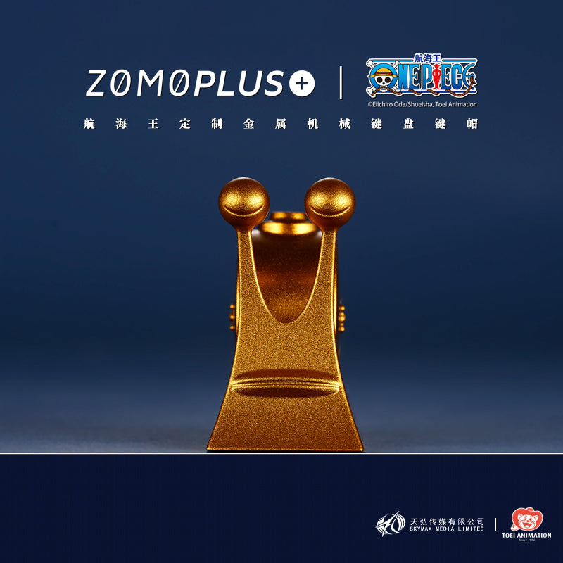 ZOMOPLUS X ONE PIECE Golden Den Den Mushi Aluminum Artisan Keycap - IPOPULARSHOP