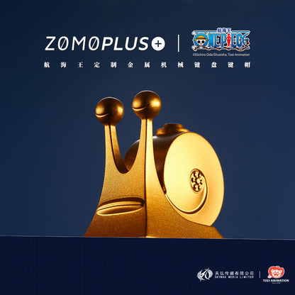 ZOMOPLUS X ONE PIECE Golden Den Den Mushi Aluminum Artisan Keycap - IPOPULARSHOP