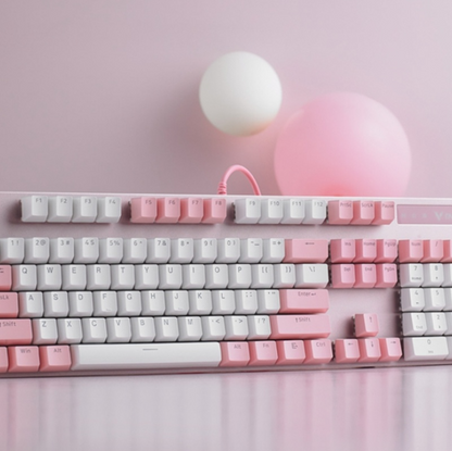 Rapoo V500PRO Pink Multiple Mode Backlit Gaming Mechanical Keyboard - IPOPULARSHOP