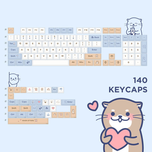 YUNZII Otter Cherry Profile Keycap Set - IPOPULARSHOP