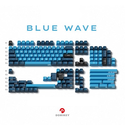 DOMIKEY Blue Wave SA Profile Keycaps Set - IPOPULARSHOP