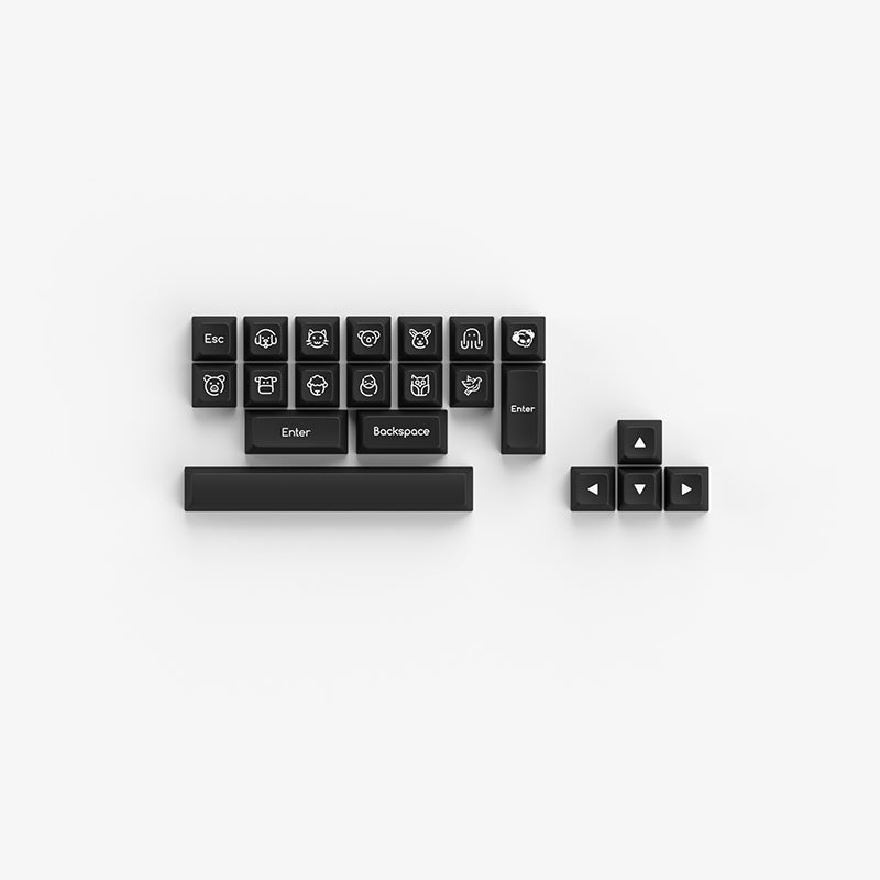 Akko Black on White/White on Black ABS SAL Keycap - IPOPULARSHOP