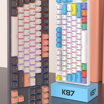 Kzzi K87 RGB Three Mode TTC Mechanical Keyboard - IPOPULARSHOP