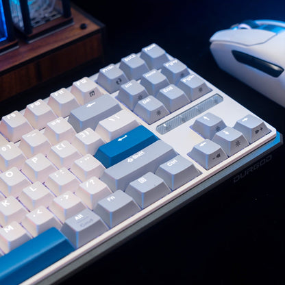 DURGOD K610W/K620W White Backlight Mechanical Keyboard - IPOPULARSHOP