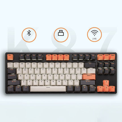 Kzzi K87 RGB Three Mode TTC Mechanical Keyboard - IPOPULARSHOP