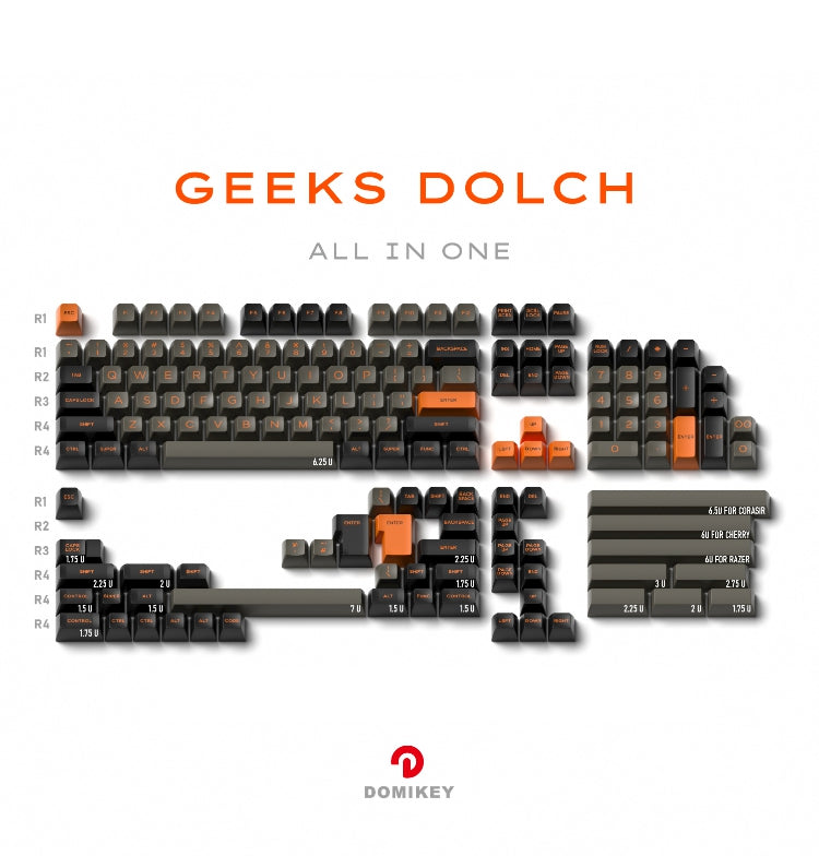DOMIKEY Geeks Dolch SA Profile Keycaps Set - IPOPULARSHOP