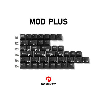 DOMIKEY WOB White on Black Cherry Profile Keycaps Set - IPOPULARSHOP